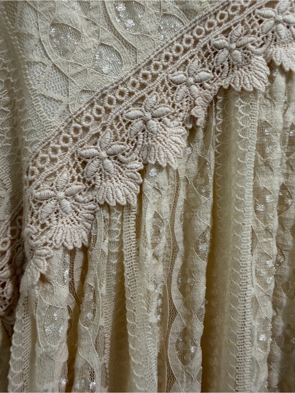 Lace Maxi Dress in Cream - Picture 5 of 17